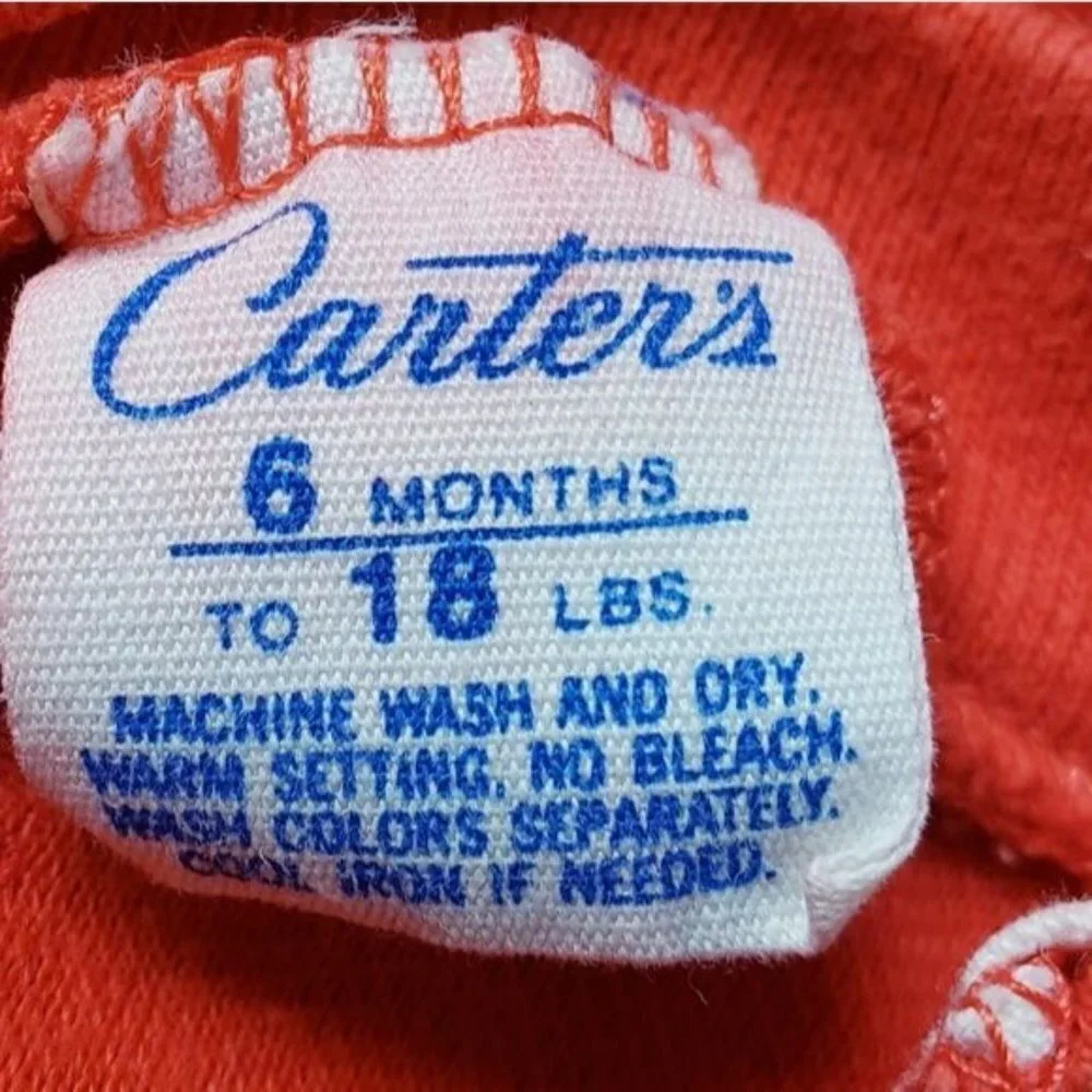 Vintage Carters Red Llama Jumpsuit Romper 6 Mo‎